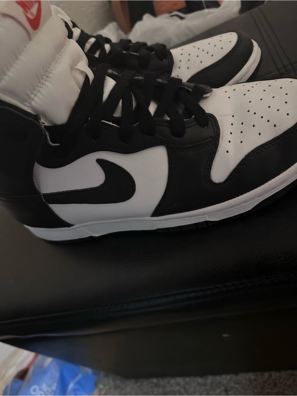 Nike Men’s Black and White High-Top Sneakers